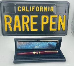 Montblanc 221 Burgundy Fountain Pen with 14K Nib