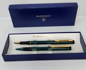 Waterman Green Fountain Pen & Ballpoint Set