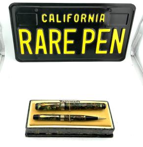 Vintage Waterman Patrician Moss Agate Fountain Pen