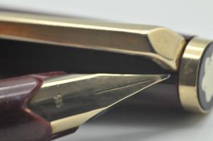 Montblanc 221 Burgundy Fountain Pen with 14K Nib