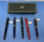 5 Vintage Ink Pens: Aurora, Caran, Parker, Cross