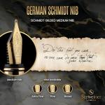 Scriveiner Luxury Fountain Pen - Black 24K Gold Finish