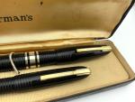 Vintage Waterman 100 Year Black Fountain Pen Set