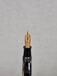 Vintage Parker Duofold Striped Duovac Pen - Gold Nib