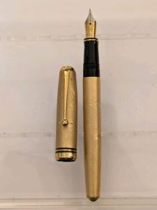 Vintage Matte Gold Dragon Fountain Pen with Steel Nib