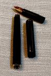Vintage Black Fountain Pen with Gold Trim