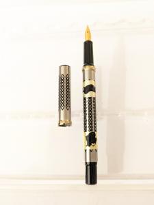 Sailor Black Chrome Fountain Pen with Steel Nib