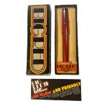 Vintage Parker Big Red Ballpoint Pen with Chrome Trim