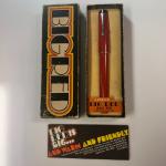 Vintage Parker Big Red Ballpoint Pen with Chrome Trim