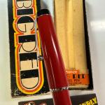 Vintage Parker Big Red Ballpoint Pen with Chrome Trim