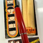 Vintage Parker Big Red Ballpoint Pen with Chrome Trim