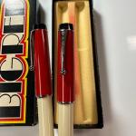 Vintage Parker Big Red and White Ballpoint Set