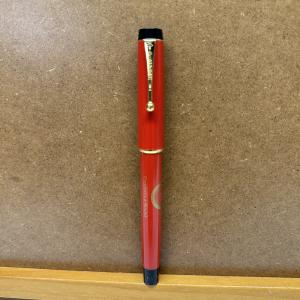 Parker Big Red Ballpoint Pen with Gold Trim