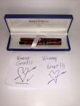 Marbled Red and Black Waterman Pen Set