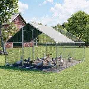 Spire Shaped Metal Chicken Coop for Outdoor Use