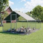 Spire Shaped Metal Chicken Coop for Outdoor Use