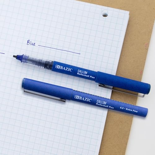 Luxury BAZIC Callum Blue Rollerball Pens (2/Pack)