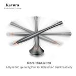 Kavura Metal Gravity Spinner Pen - Elegant Black Design