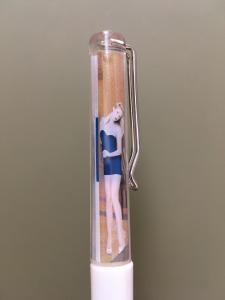 Vintage Blonde Stripper Floating Pen Design