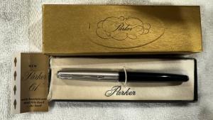 Vintage Parker 61 Silver Fountain Pen