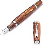 Montegrappa Mia Flaming Heart Fountain Pen – Red/Brown