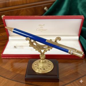 Cartier Trinity Blue Marble Ballpoint Pen