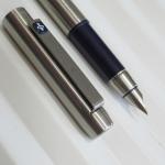 Vintage Blue Trim Fountain Pen with Fine Nib