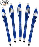 Custom Ink Ballpoint Pens with Logo - 70 Pack