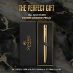 Personalized Gold Rollerball Pen - Luxury Gift Set