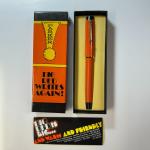 Vintage Parker Big Red Ballpoint Pen with Gold Trim