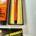 Vintage Parker Big Red Ballpoint Pen with Gold Trim