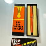 Vintage Parker Big Red Ballpoint Pen with Gold Trim