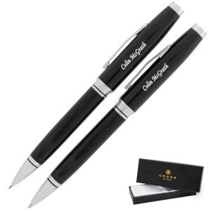Personalized Cross Coventry Black Ballpoint & Pencil Set