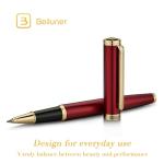 BEILUNER Luxury Rollerball Pen with 24K Gold Trim