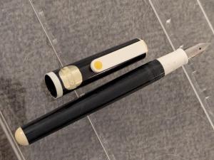 Vintage Black and White Sailor Candy Fountain Pen