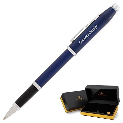 Engraved Cross Century II Blue Rollerball Pen