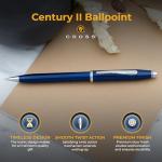 Engraved Cross Century II Blue Ballpoint Pen