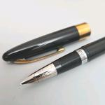 Black Vintage Sheaffer Snorkel Fountain Pen with Palladium Nib