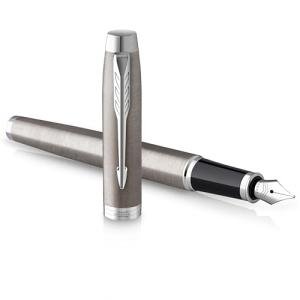 PARKER IM Stainless Steel Fountain Pen with Chrome Trim