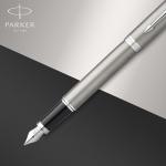 PARKER IM Stainless Steel Fountain Pen with Chrome Trim