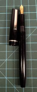 Osmiroid 65 Vintage Fountain Pen Black Chrome Gold Nib