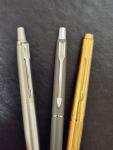 Parker Vintage Stainless Steel Gold Tone Pen Set