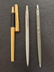 Parker Vintage Stainless Steel Gold Tone Pen Set