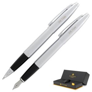 Engraved Cross Calais Chrome Pen Gift Set