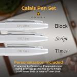 Engraved Cross Calais Chrome Pen Gift Set