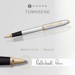 Cross Townsend Medalist Rolling Ball Pen - Chrome & Gold
