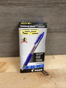 Pilot G2 Blue 0.7mm Roller Ball Pens - 12 Pack