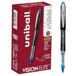 Uniball Vision Elite Blue Rollerball Pens, 12-Pack