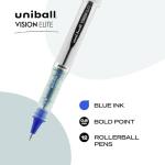 uni-ball Vision Elite Blue Rollerball Pens, 12 Count