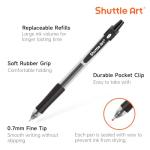 Shuttle Art 100-Pack Retractable Black Gel Pens